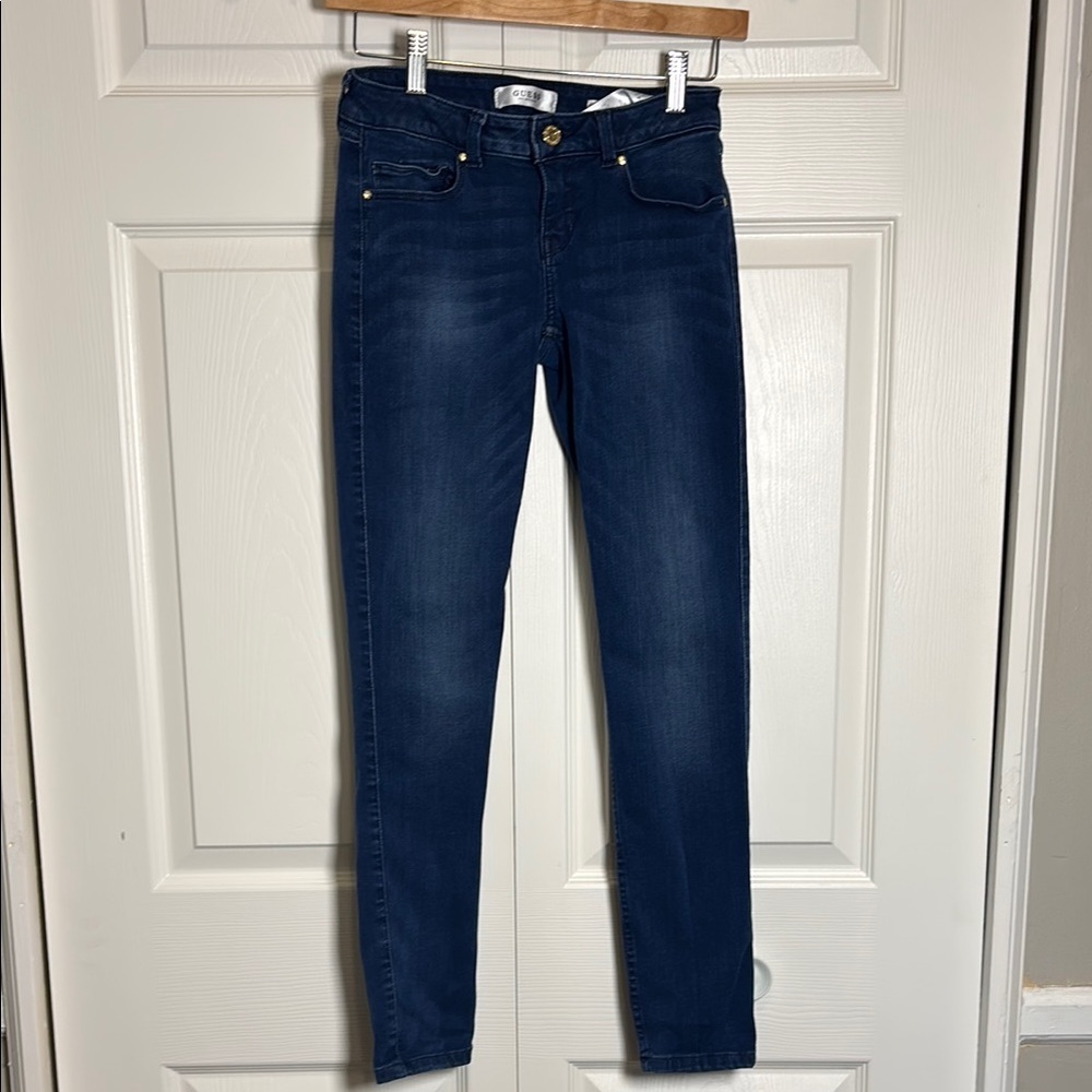 Guess Women's Power Stretch Skinny Blue Jeans